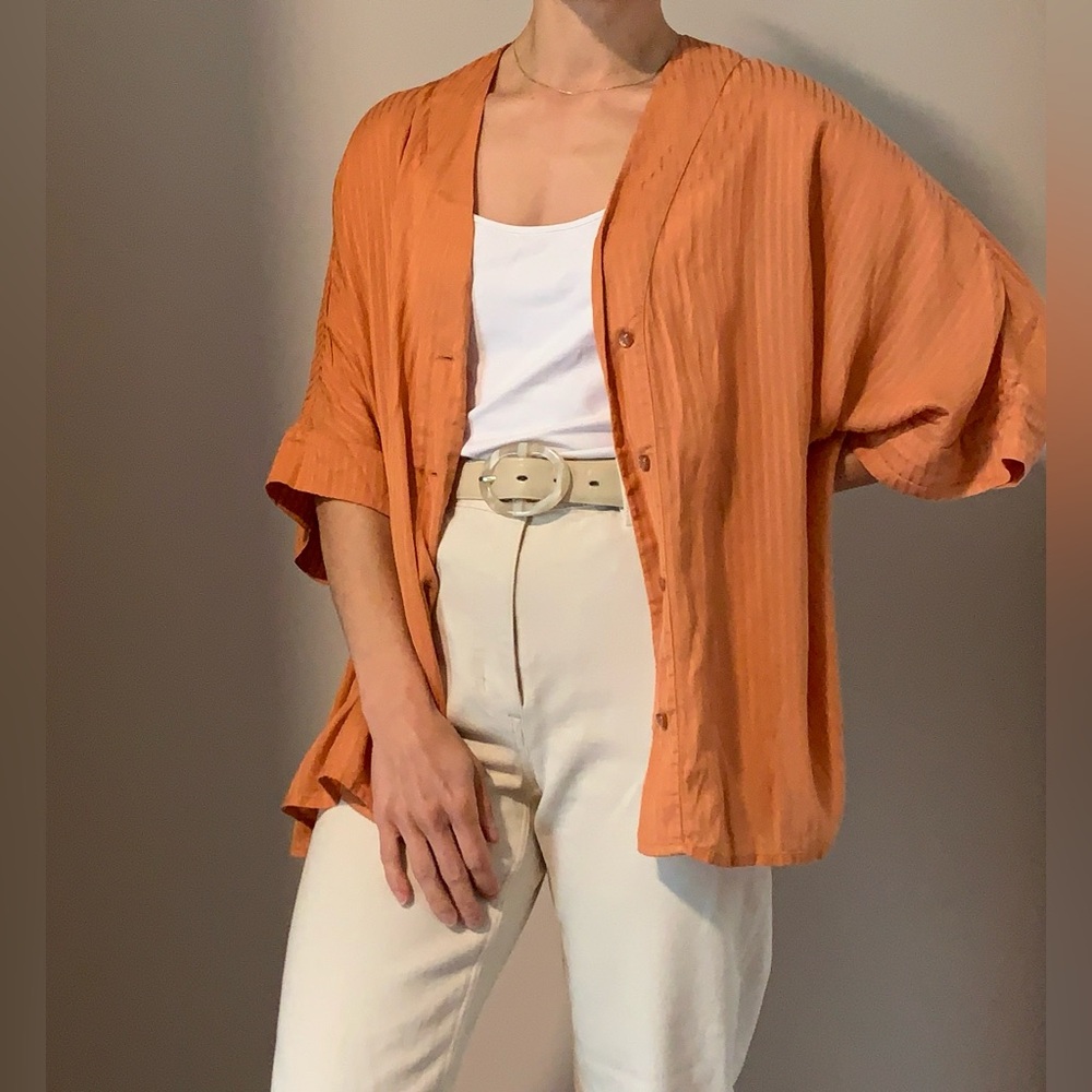 Telesie Des Petits hauts Peach Orange Blouse size 1